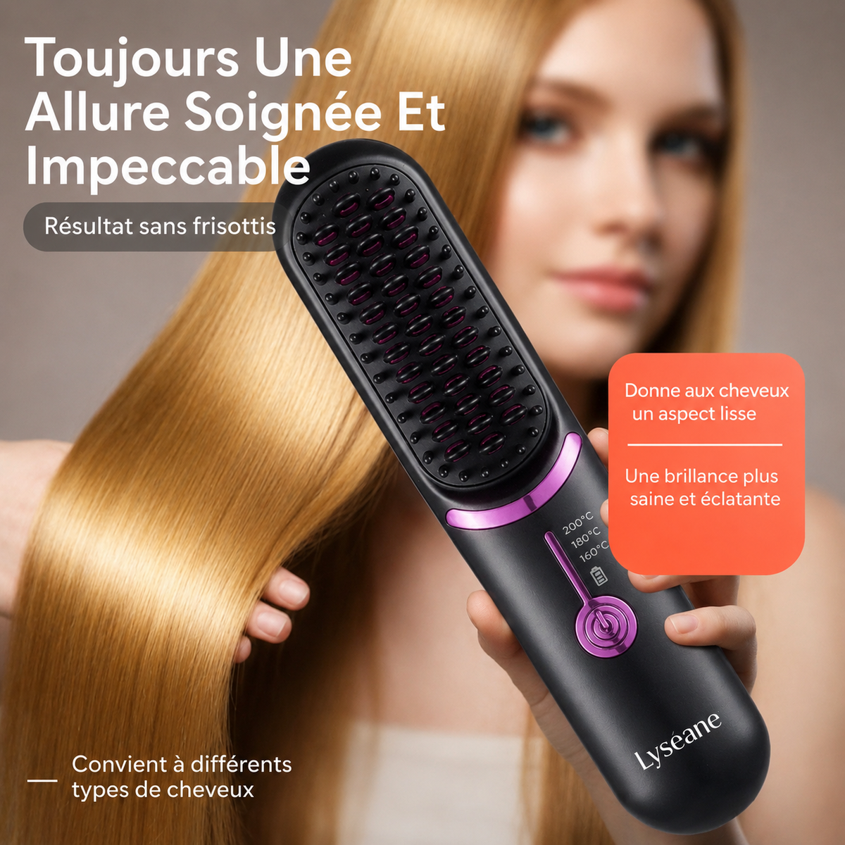 Manorra SoftHeat™ 3 | Brosse Lissante Sans Fil